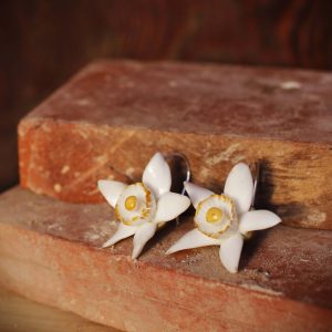 Arracades xicotetes amb flor del taronger